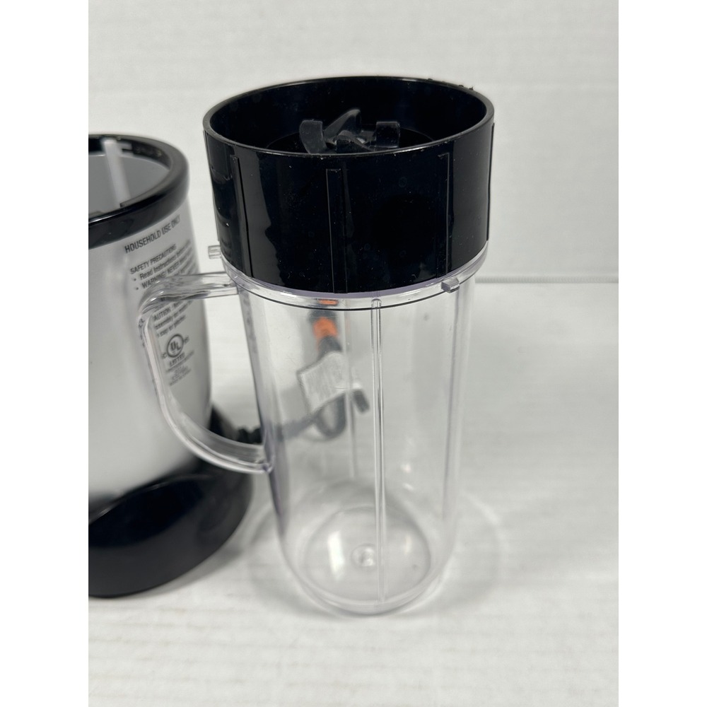 Magic Bullet Personal Blender Silver Black MB-WL076C-02 with Tall Handle Cup - Picture 8 of 12
